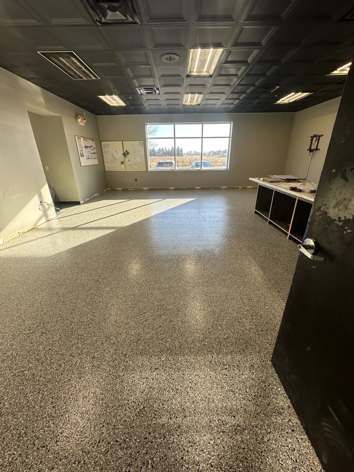 Commercial office resinous flooring