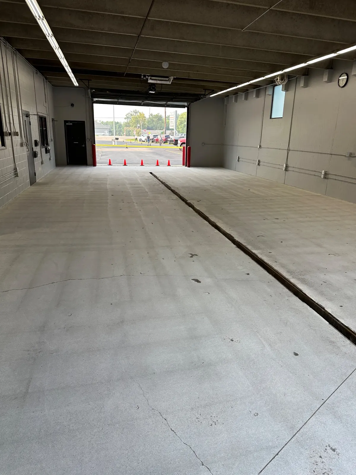 Mechanically prepared commercial concrete floor
