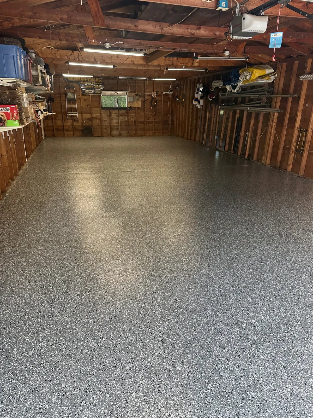Large residential garage floor