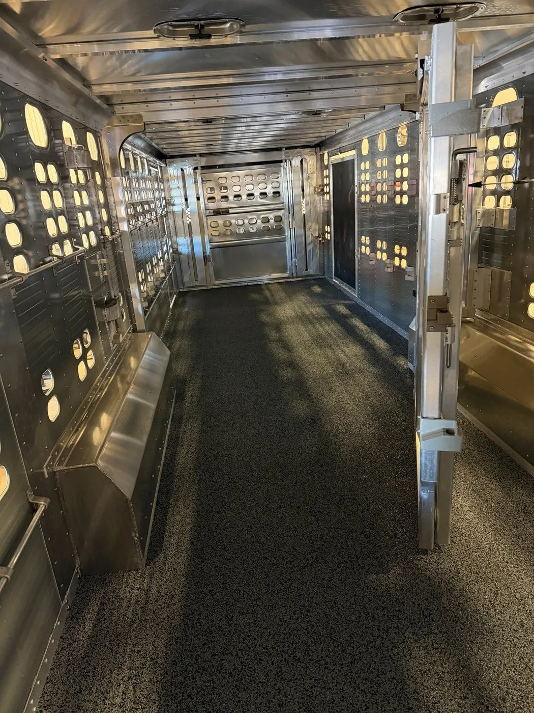 Black Hoof Grip trailer floor