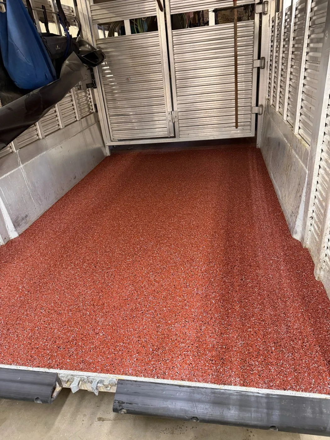 Red Hoof Grip trailer floor